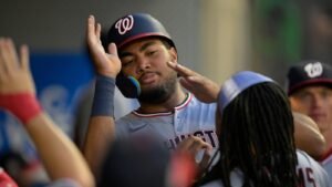 James Wood becomes first since Barry Bonds to be intentionally walked 4 times in a game